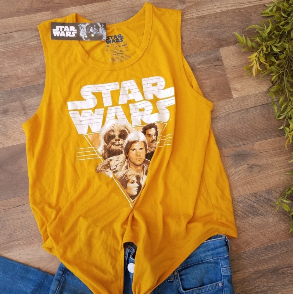 Star Wars • Retro Graphic Mustard Front Tie Tank